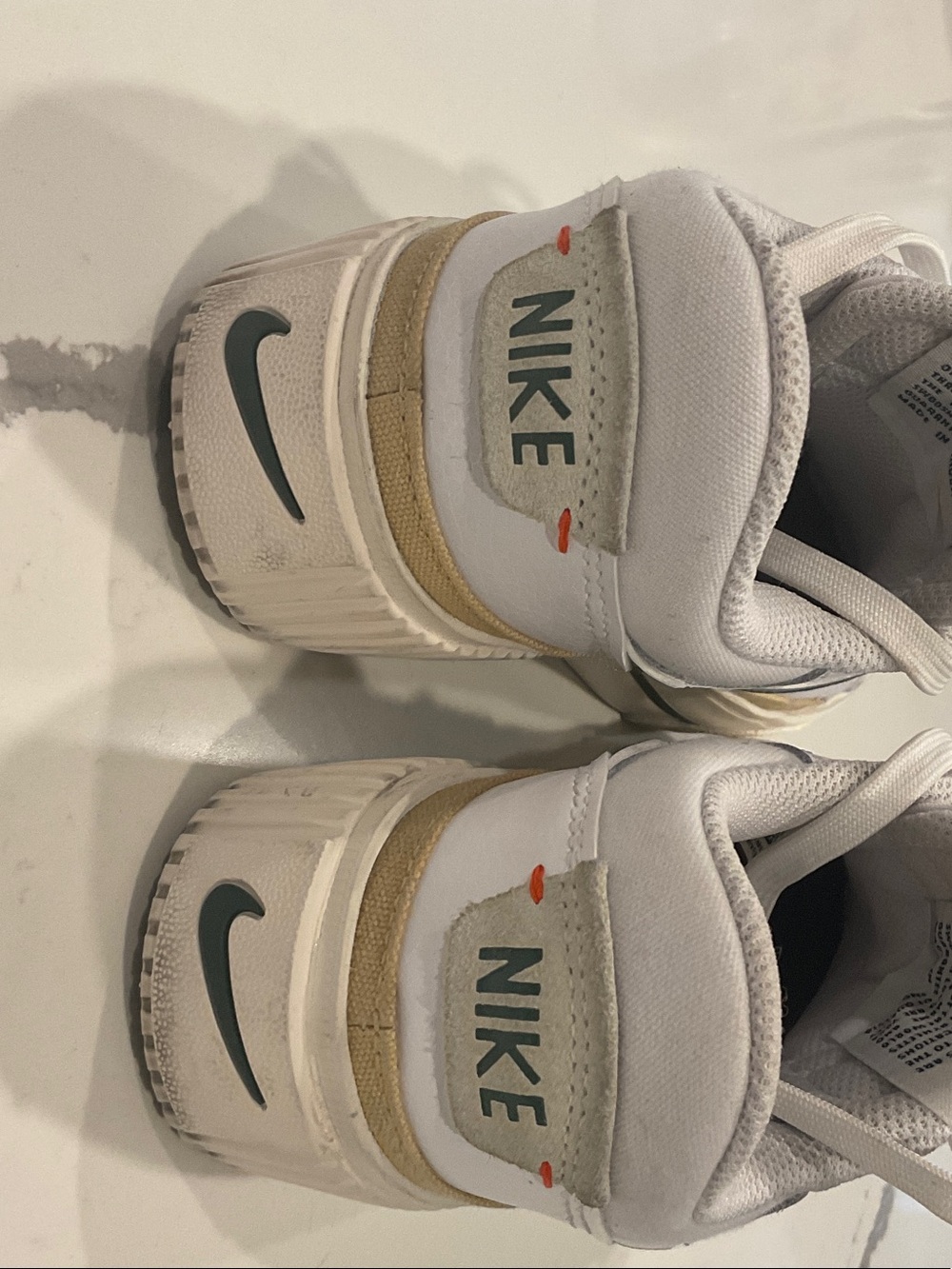 Nike White Sneakers with Black Soles - Picture 7 of 7